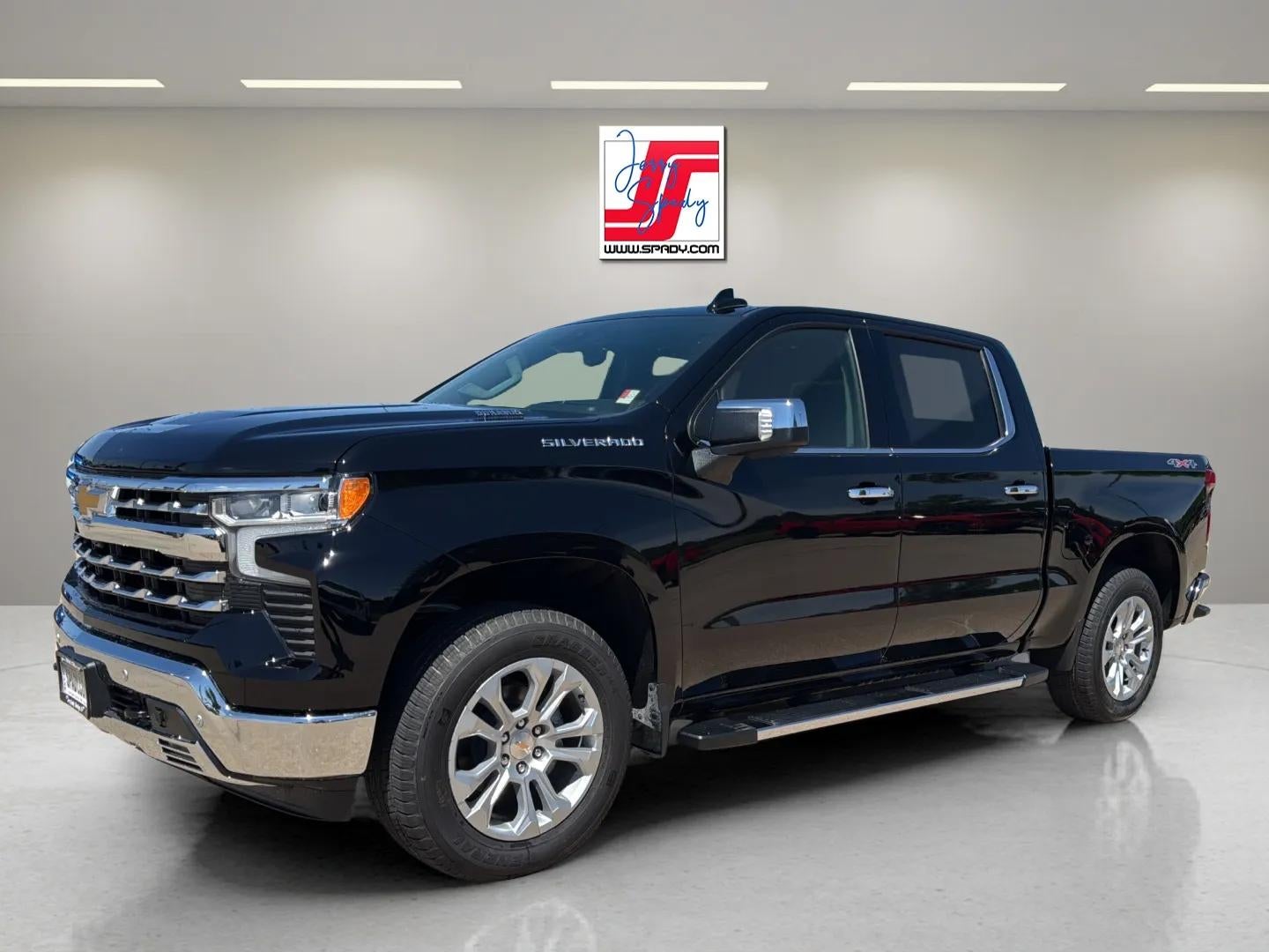 2026 Chevrolet Silverado 1500 LTZ in Black — front three-quarter view