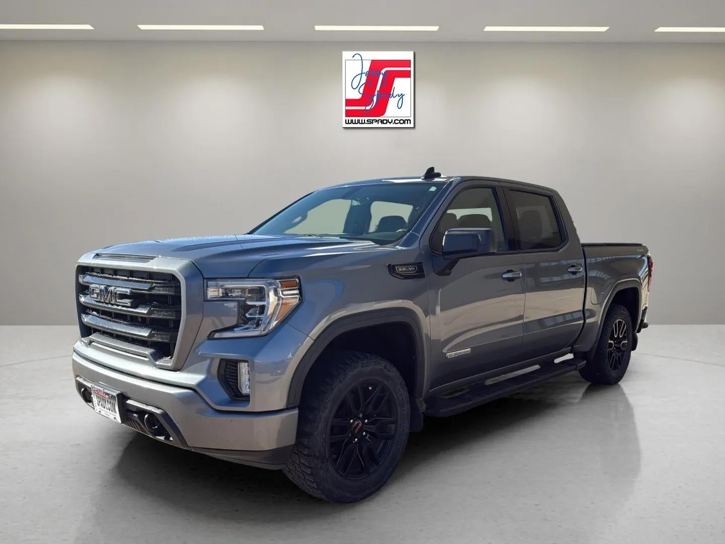2019 GMC Sierra 1500 Elevation in Satin Steel Metallic — front three-quarter view