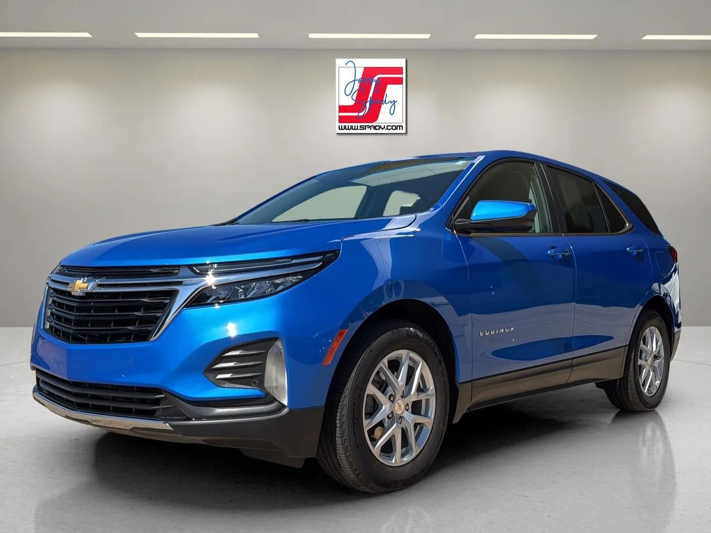 2024 Chevrolet Equinox LT in Riptide Blue Metallic — front three-quarter view