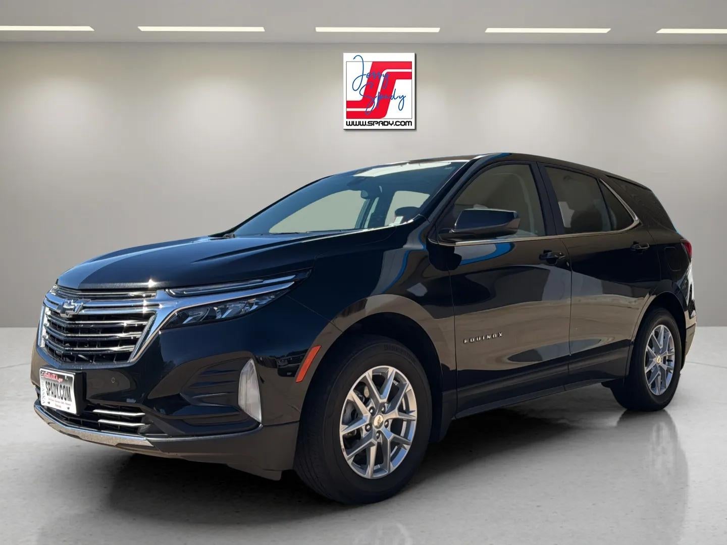2022 Chevrolet Equinox LT in Mosaic Black Metallic — front three-quarter view