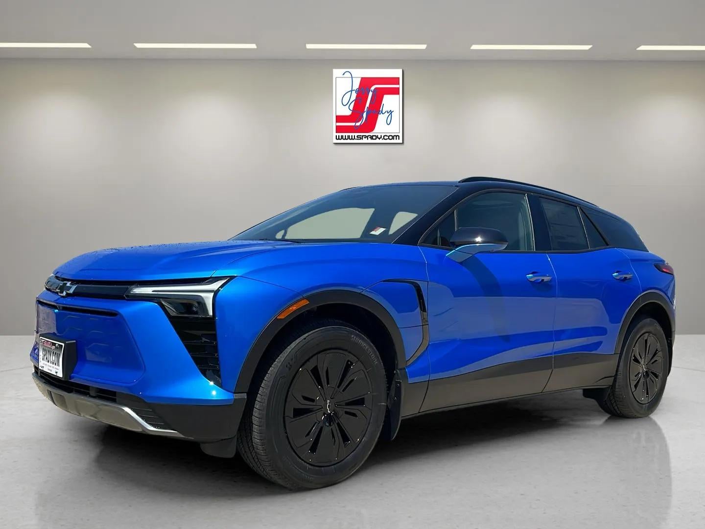 2025 Chevrolet Blazer EV LT in Riptide Blue Metallic — front three-quarter view